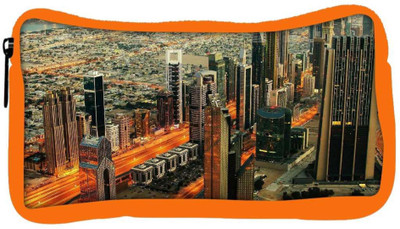 

Snoogg Eco Friendly Canvas Heart Of The City Designer Student Pen Pencil Case Coin Purse Pouch Cosmetic Makeup Bag (ORANGE) Pouch(Multicolor)