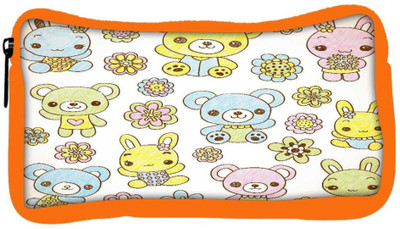 

Snoogg Eco Friendly Canvas Hand Drawn Teddy Bear Student Pen Pencil Case Coin Purse Pouch Cosmetic Makeup Bag (ORANGE) Pouch(Multicolor)