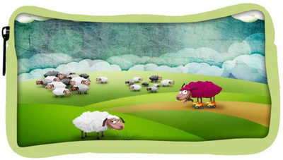 

Snoogg Eco Friendly Canvas Crazy Sheep Designer Student Pen Pencil Case Coin Purse Pouch Cosmetic Makeup Bag (GREEN) Pouch(Multicolor)