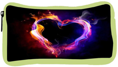 

Snoogg Eco Friendly Canvas Abstract Heart Designer Student Pen Pencil Case Coin Purse Pouch Cosmetic Makeup Bag (GREEN) Pouch(Multicolor)
