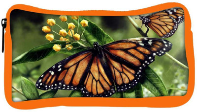

Snoogg Eco Friendly Canvas Butterfly In A Pair Designer Student Pen Pencil Case Coin Purse Pouch Cosmetic Makeup Bag (ORANGE) Pouch(Multicolor)