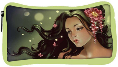 

Snoogg Eco Friendly Canvas Princess Girl Designer Student Pen Pencil Case Coin Purse Pouch Cosmetic Makeup Bag (GREEN) Pouch(Multicolor)