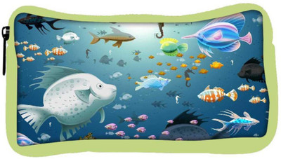 

Snoogg Eco Friendly Canvas Multiple Fish Designer Student Pen Pencil Case Coin Purse Pouch Cosmetic Makeup Bag (GREEN) Pouch(Multicolor)
