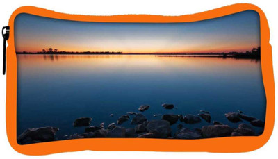 

Snoogg Eco Friendly Canvas Black Water And Stones Designer Student Pen Pencil Case Coin Purse Pouch Cosmetic Makeup Bag (ORANGE) Pouch(Multicolor)