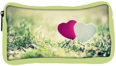 

Snoogg Eco Friendly Canvas Two Hearts Designer Student Pen Pencil Case Coin Purse Pouch Cosmetic Makeup Bag (GREEN) Pouch(Multicolor)