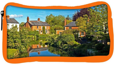 

Snoogg Eco Friendly Canvas Water And House Designer Student Pen Pencil Case Coin Purse Pouch Cosmetic Makeup Bag (ORANGE) Pouch(Multicolor)