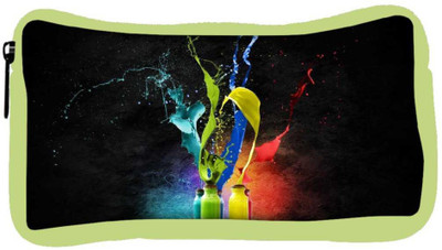 

Snoogg Eco Friendly Canvas Paint Splash Designer Student Pen Pencil Case Coin Purse Pouch Cosmetic Makeup Bag (GREEN) Pouch(Multicolor)