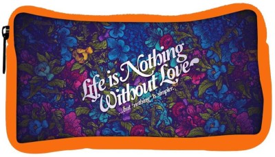 

Snoogg Eco Friendly Canvas Life Is Nothing Without Love Designer Student Pen Pencil Case Coin Purse Pouch Cosmetic Makeup Bag (ORANGE) Pouch(Multicolor)