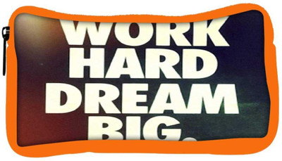 

Snoogg Eco Friendly Canvas Work Hard Dream Big Student Pen Pencil Case Coin Purse Pouch Cosmetic Makeup Bag (ORANGE) Pouch(Multicolor)