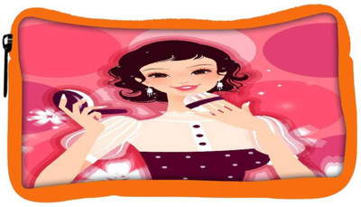 

Snoogg Eco Friendly Canvas Woman Putting On Her Make Up 2845 Student Pen Pencil Case Coin Purse Pouch Cosmetic Makeup Bag (ORANGE) Pouch(Multicolor)