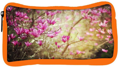 

Snoogg Eco Friendly Canvas Small Flowers Designer Student Pen Pencil Case Coin Purse Pouch Cosmetic Makeup Bag (ORANGE) Pouch(Multicolor)