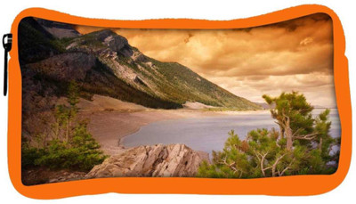 

Snoogg Eco Friendly Canvas Orange Clouds Designer Student Pen Pencil Case Coin Purse Pouch Cosmetic Makeup Bag (ORANGE) Pouch(Multicolor)
