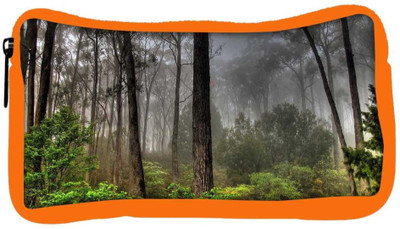 

Snoogg Eco Friendly Canvas Black Forest Designer Student Pen Pencil Case Coin Purse Pouch Cosmetic Makeup Bag (ORANGE) Pouch(Multicolor)