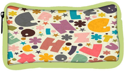 

Snoogg Eco Friendly Canvas Crazy Alphabets Designer Student Pen Pencil Case Coin Purse Pouch Cosmetic Makeup Bag (GREEN) Pouch(Multicolor)