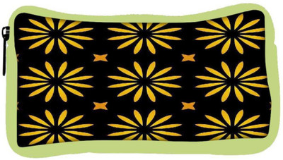 

Snoogg Eco Friendly Canvas Yellow Flower Black Pattern Designer Student Pen Pencil Case Coin Purse Pouch Cosmetic Makeup Bag (GREEN) Pouch(Multicolor)