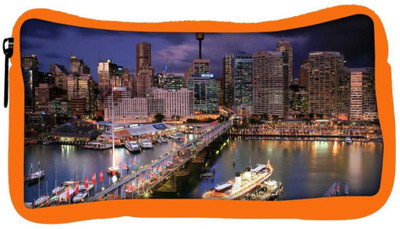

Snoogg Eco Friendly Canvas Abstract Buildings At Night Designer Student Pen Pencil Case Coin Purse Pouch Cosmetic Makeup Bag (ORANGE) Pouch(Multicolor)