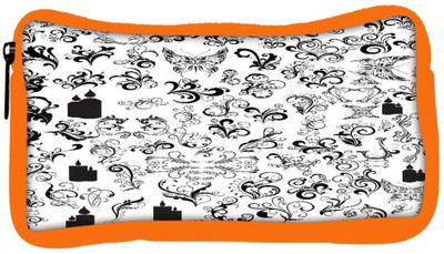 

Snoogg Eco Friendly Canvas Pattern Butterflies Designer Student Pen Pencil Case Coin Purse Pouch Cosmetic Makeup Bag (ORANGE) Pouch(Multicolor)