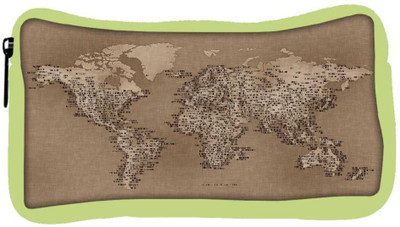 

Snoogg Eco Friendly Canvas Map Of Cloth Designer Student Pen Pencil Case Coin Purse Pouch Cosmetic Makeup Bag (GREEN) Pouch(Multicolor)
