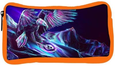 

Snoogg Eco Friendly Canvas Abstract Eagle Designer Student Pen Pencil Case Coin Purse Pouch Cosmetic Makeup Bag (ORANGE) Pouch(Multicolor)