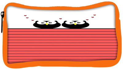 

Snoogg Eco Friendly Canvas Love Owl Birds Student Pen Pencil Case Coin Purse Pouch Cosmetic Makeup Bag (ORANGE) Pouch(Multicolor)