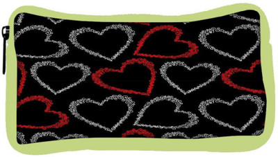 

Snoogg Eco Friendly Canvas Red And Grey Hearts Designer Student Pen Pencil Case Coin Purse Pouch Cosmetic Makeup Bag (GREEN) Pouch(Multicolor)