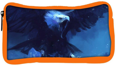 

Snoogg Eco Friendly Canvas Roaring Eagle Designer Student Pen Pencil Case Coin Purse Pouch Cosmetic Makeup Bag (ORANGE) Pouch(Multicolor)