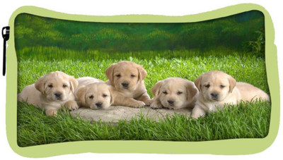 

Snoogg Eco Friendly Canvas Puppies Designer Student Pen Pencil Case Coin Purse Pouch Cosmetic Makeup Bag (GREEN) Pouch(Multicolor)
