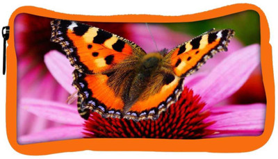 

Snoogg Eco Friendly Canvas Butterfly In Pink Flower Designer Student Pen Pencil Case Coin Purse Pouch Cosmetic Makeup Bag (ORANGE) Pouch(Multicolor)