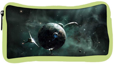 

Snoogg Eco Friendly Canvas Solar Space Designer Student Pen Pencil Case Coin Purse Pouch Cosmetic Makeup Bag (GREEN) Pouch(Multicolor)