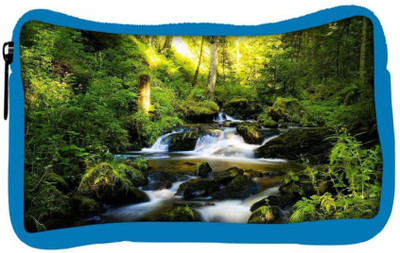 

Snoogg Eco Friendly Canvas Water Flowing Designer Student Pen Pencil Case Coin Purse Pouch Cosmetic Makeup Bag (BLUE) Pouch(Multicolor)