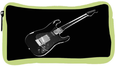 

Snoogg Eco Friendly Canvas Black Guitar Designer Student Pen Pencil Case Coin Purse Pouch Cosmetic Makeup Bag (GREEN) Pouch(Multicolor)