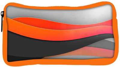 

Snoogg Eco Friendly Canvas Light Waves Designer Student Pen Pencil Case Coin Purse Pouch Cosmetic Makeup Bag (ORANGE) Pouch(Multicolor)