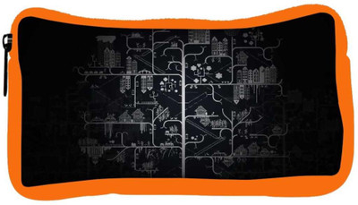 

Snoogg Eco Friendly Canvas Amazed City Designer Student Pen Pencil Case Coin Purse Pouch Cosmetic Makeup Bag (ORANGE) Pouch(Multicolor)