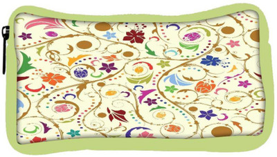 

Snoogg Eco Friendly Canvas Colorful Flower Designer Student Pen Pencil Case Coin Purse Pouch Cosmetic Makeup Bag (GREEN) Pouch(Multicolor)