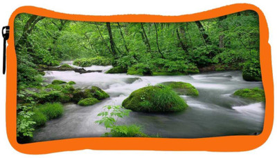 

Snoogg Eco Friendly Canvas White Water Designer Student Pen Pencil Case Coin Purse Pouch Cosmetic Makeup Bag (ORANGE) Pouch(Multicolor)