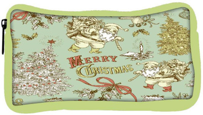 

Snoogg Eco Friendly Canvas Santa Clause Designer Student Pen Pencil Case Coin Purse Pouch Cosmetic Makeup Bag (GREEN) Pouch(Multicolor)
