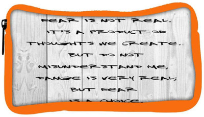 

Snoogg Eco Friendly Canvas Fear Is A Choice Student Pen Pencil Case Coin Purse Pouch Cosmetic Makeup Bag (ORANGE) Pouch(Multicolor)