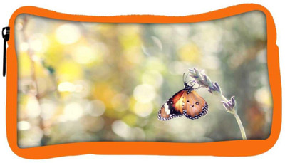 

Snoogg Eco Friendly Canvas Climbing Butterfly Designer Student Pen Pencil Case Coin Purse Pouch Cosmetic Makeup Bag (ORANGE) Pouch(Multicolor)