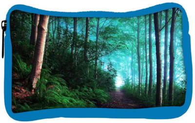

Snoogg Eco Friendly Canvas Green Forest Designer Student Pen Pencil Case Coin Purse Pouch Cosmetic Makeup Bag (BLUE) Pouch(Multicolor)