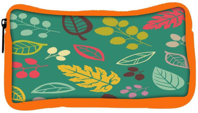 

Snoogg Eco Friendly Canvas Colorful Leaves Designer Student Pen Pencil Case Coin Purse Pouch Cosmetic Makeup Bag (ORANGE) Pouch(Multicolor)