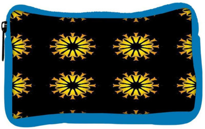 

Snoogg Eco Friendly Canvas Yellow Flower Black Pattern Designer Student Pen Pencil Case Coin Purse Pouch Cosmetic Makeup Bag (BLUE) Pouch(Multicolor)