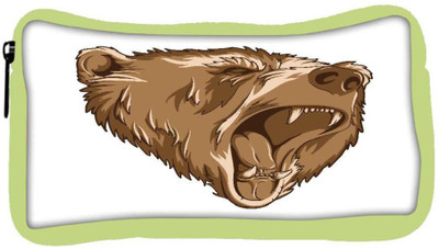 

Snoogg Eco Friendly Canvas Vector Grizzly Bear Student Pen Pencil Case Coin Purse Pouch Cosmetic Makeup Bag (GREEN) Pouch(Multicolor)