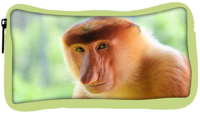 

Snoogg Eco Friendly Canvas Big Nose Monkey Designer Student Pen Pencil Case Coin Purse Pouch Cosmetic Makeup Bag (GREEN) Pouch(Multicolor)