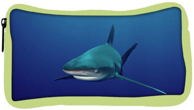 

Snoogg Eco Friendly Canvas Shark Designer Student Pen Pencil Case Coin Purse Pouch Cosmetic Makeup Bag (GREEN) Pouch(Multicolor)