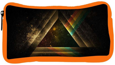 

Snoogg Eco Friendly Canvas Abstract Triangle Designer Student Pen Pencil Case Coin Purse Pouch Cosmetic Makeup Bag (ORANGE) Pouch(Multicolor)