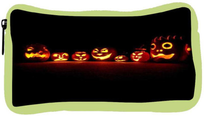 

Snoogg Eco Friendly Canvas Seven Halloween Pumpkin Student Pen Pencil Case Coin Purse Pouch Cosmetic Makeup Bag (GREEN) Pouch(Multicolor)