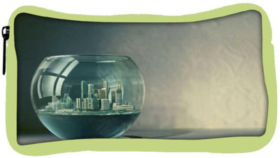 

Snoogg Eco Friendly Canvas City In Fish Tank Designer Student Pen Pencil Case Coin Purse Pouch Cosmetic Makeup Bag (GREEN) Pouch(Multicolor)