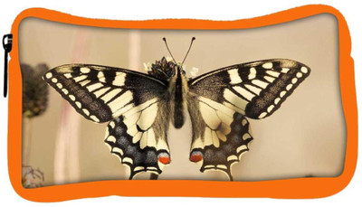 

Snoogg Eco Friendly Canvas Black Butterfly Designer Student Pen Pencil Case Coin Purse Pouch Cosmetic Makeup Bag (ORANGE) Pouch(Multicolor)