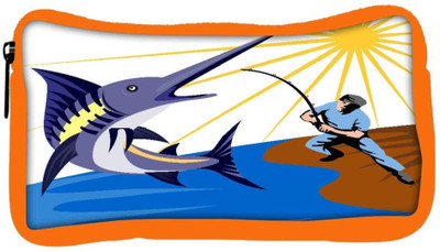 

Snoogg Eco Friendly Canvas Blue Marlin Fish Jumping Retro Student Pen Pencil Case Coin Purse Pouch Cosmetic Makeup Bag (ORANGE) Pouch(Multicolor)