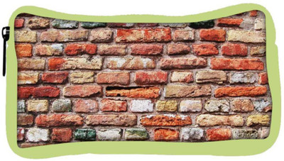 

Snoogg Eco Friendly Canvas Colorful Brick Wall Designer Student Pen Pencil Case Coin Purse Pouch Cosmetic Makeup Bag (GREEN) Pouch(Multicolor)